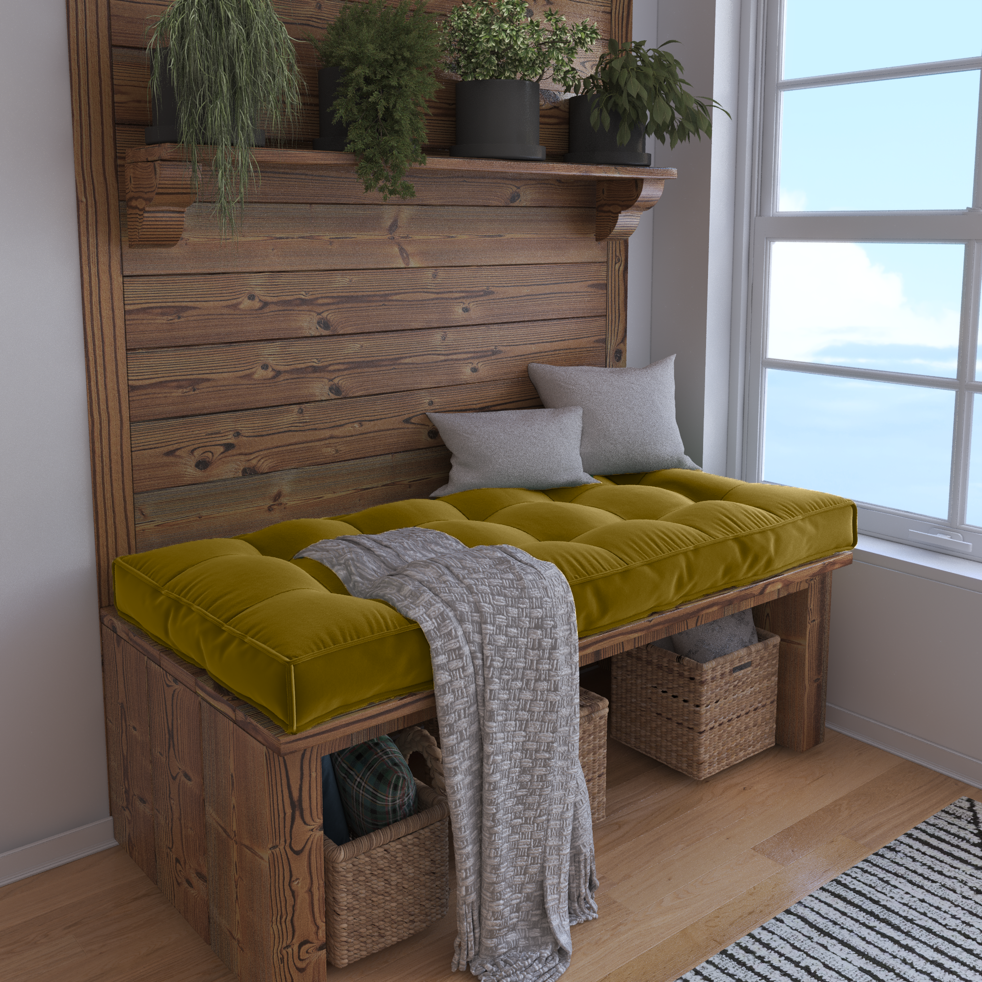 Create a Cozy Nook With a Custom Bench Cushion Tailored For Perfect Comfort.