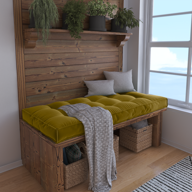 Create a Cozy Nook With a Custom Bench Cushion Tailored For Perfect Comfort.