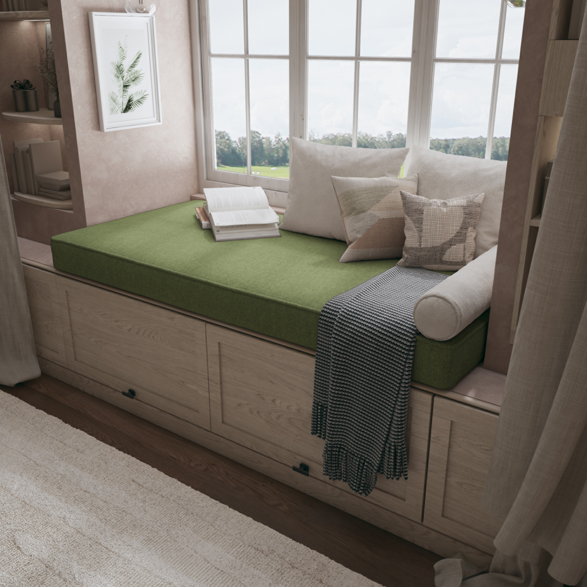Create a Cozy Nook With a Custom Bench Cushion Tailored For Perfect Comfort.