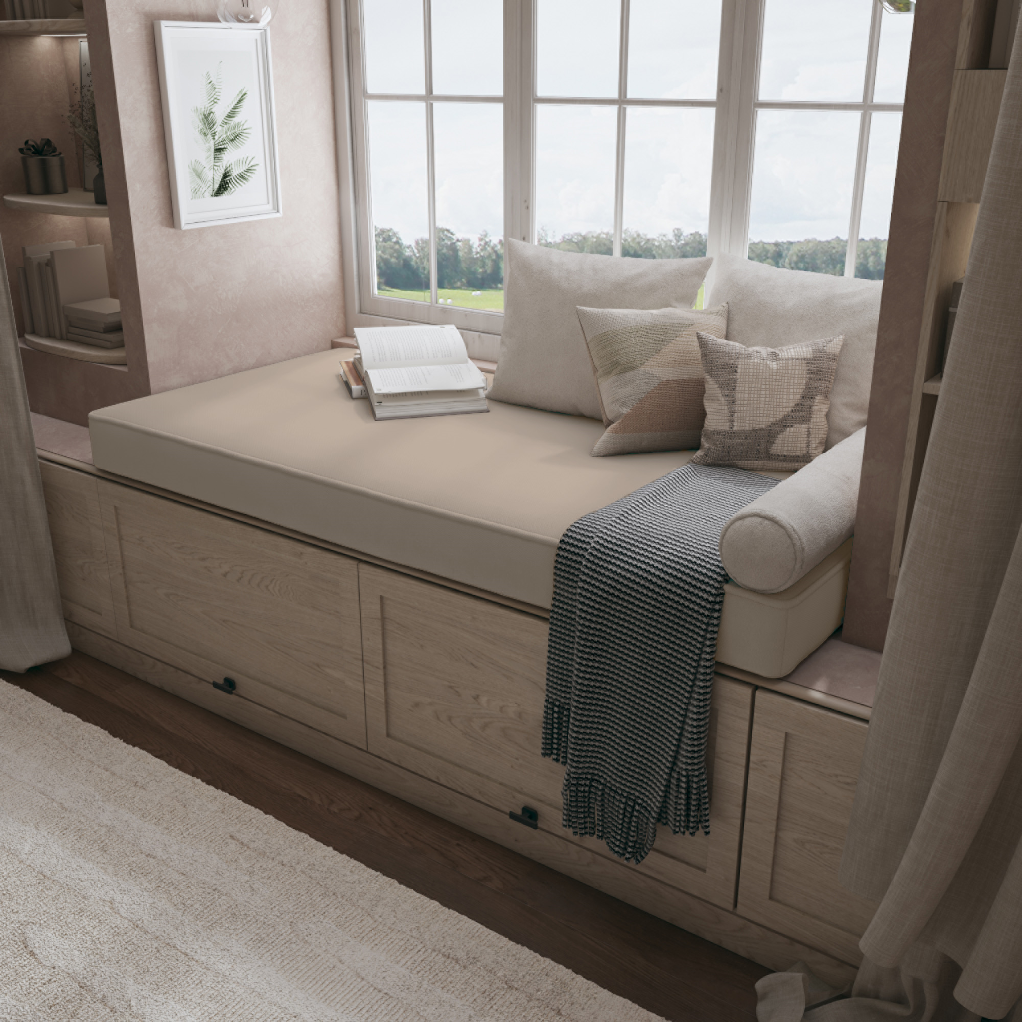 Create a Cozy Nook With a Custom Bench Cushion Tailored For Perfect Comfort.