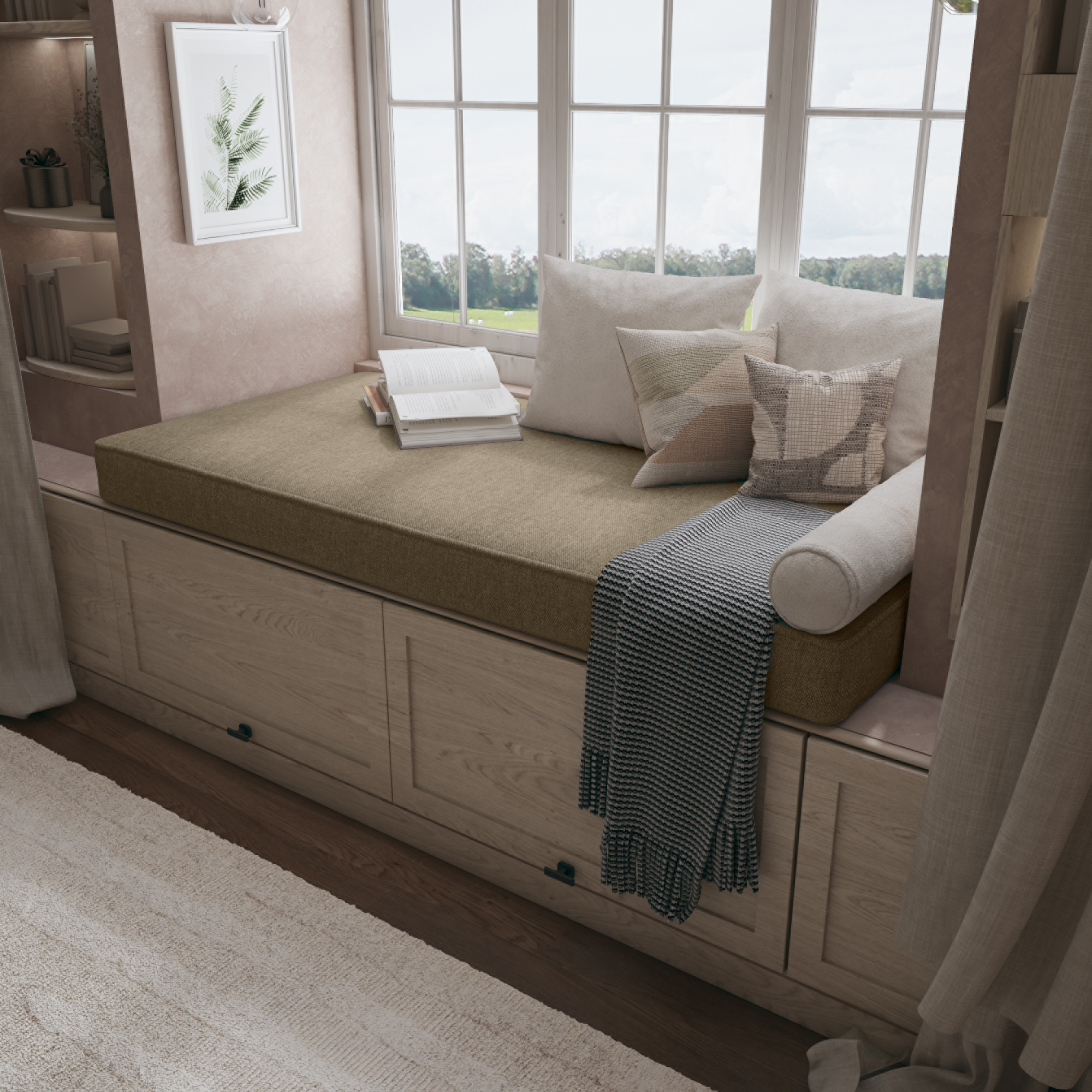 Create a Cozy Nook With a Custom Bench Cushion Tailored For Perfect Comfort.