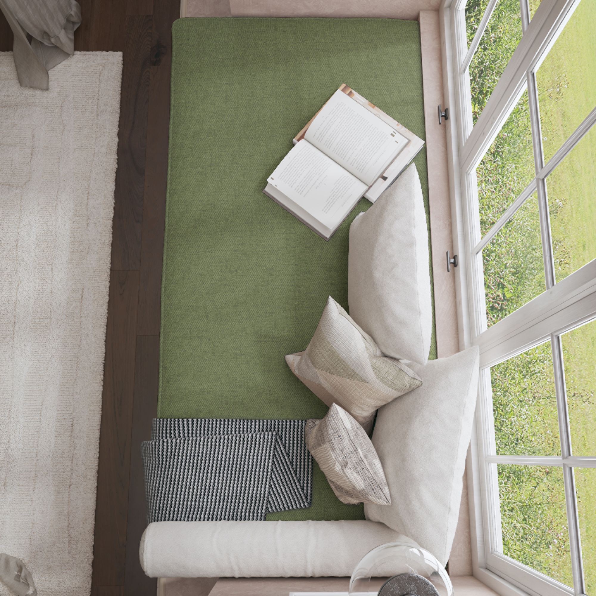 Farmhouse Flat Bench Cushion Transforms Your Dining Bench With Rustic Style.