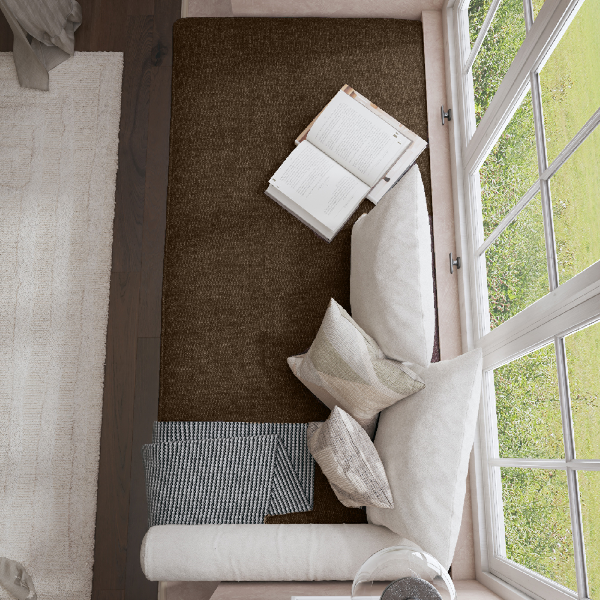 Farmhouse Flat Bench Cushion Transforms Your Dining Bench With Rustic Style.