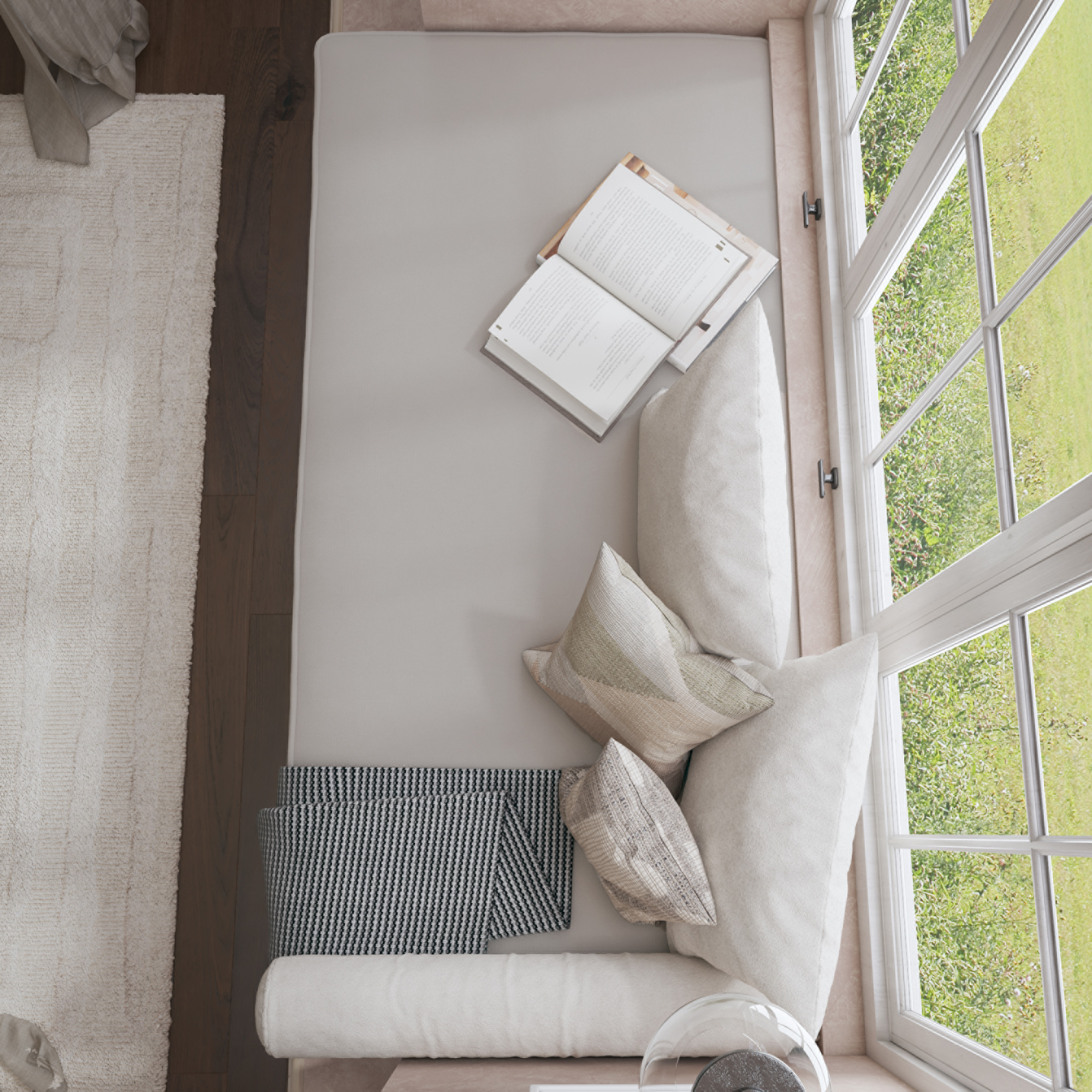 Farmhouse Flat Bench Cushion Transforms Your Dining Bench With Rustic Style.