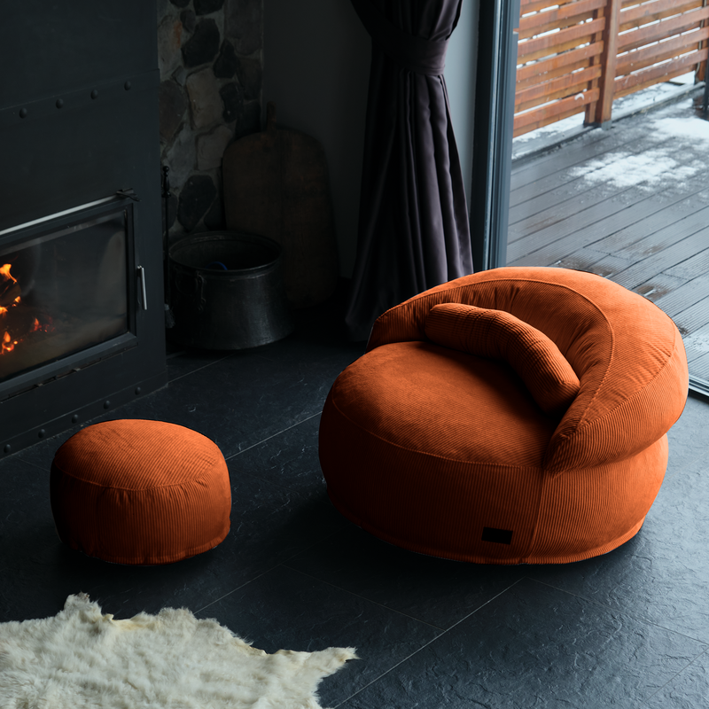 Round Pouf Chair Designed For Cozy And Modern Living Spaces