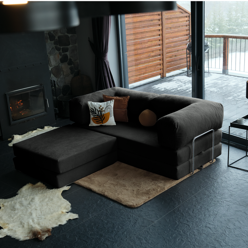 A Soft Teddy Sofa Bed That Blends Modern Comfort With Cozy Design, Perfect For Relaxing Or Hosting Overnight Guests
