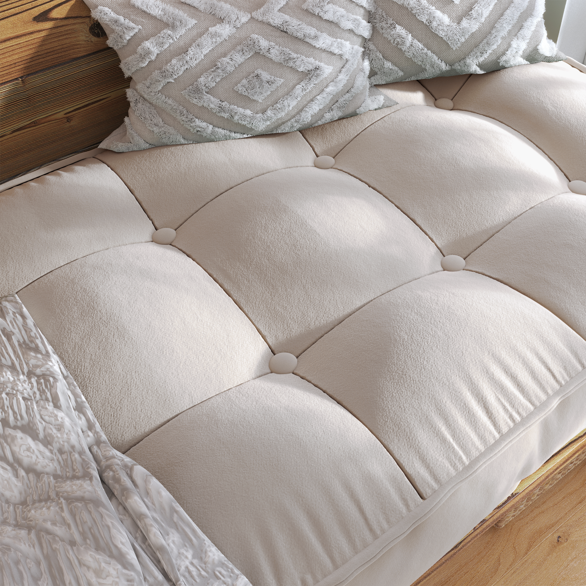 Tufted Window Seat Cushion Brings Timeless Charm and Everyday Relaxation.