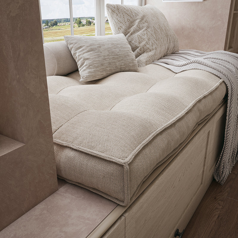 Tufted Window Seat Cushion Brings Timeless Charm and Everyday Relaxation.