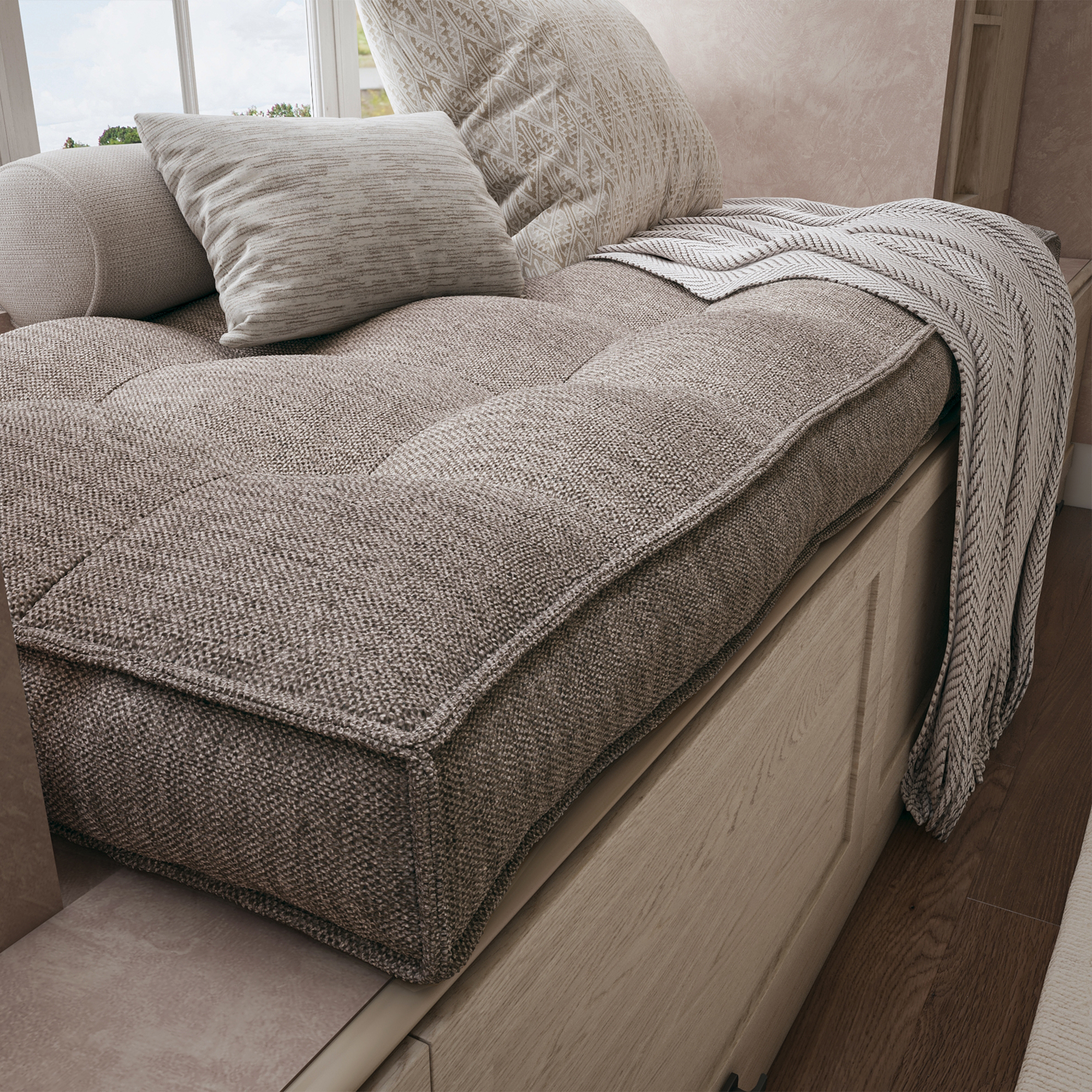 Tufted Window Seat Cushion Brings Timeless Charm and Everyday Relaxation.