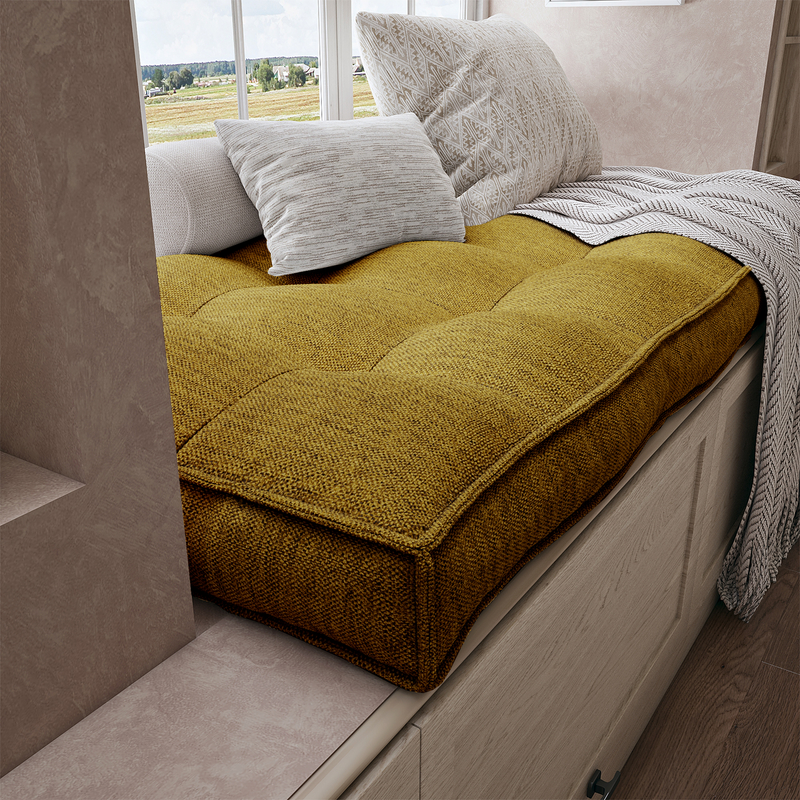 Tufted Window Seat Cushion Brings Timeless Charm and Everyday Relaxation.