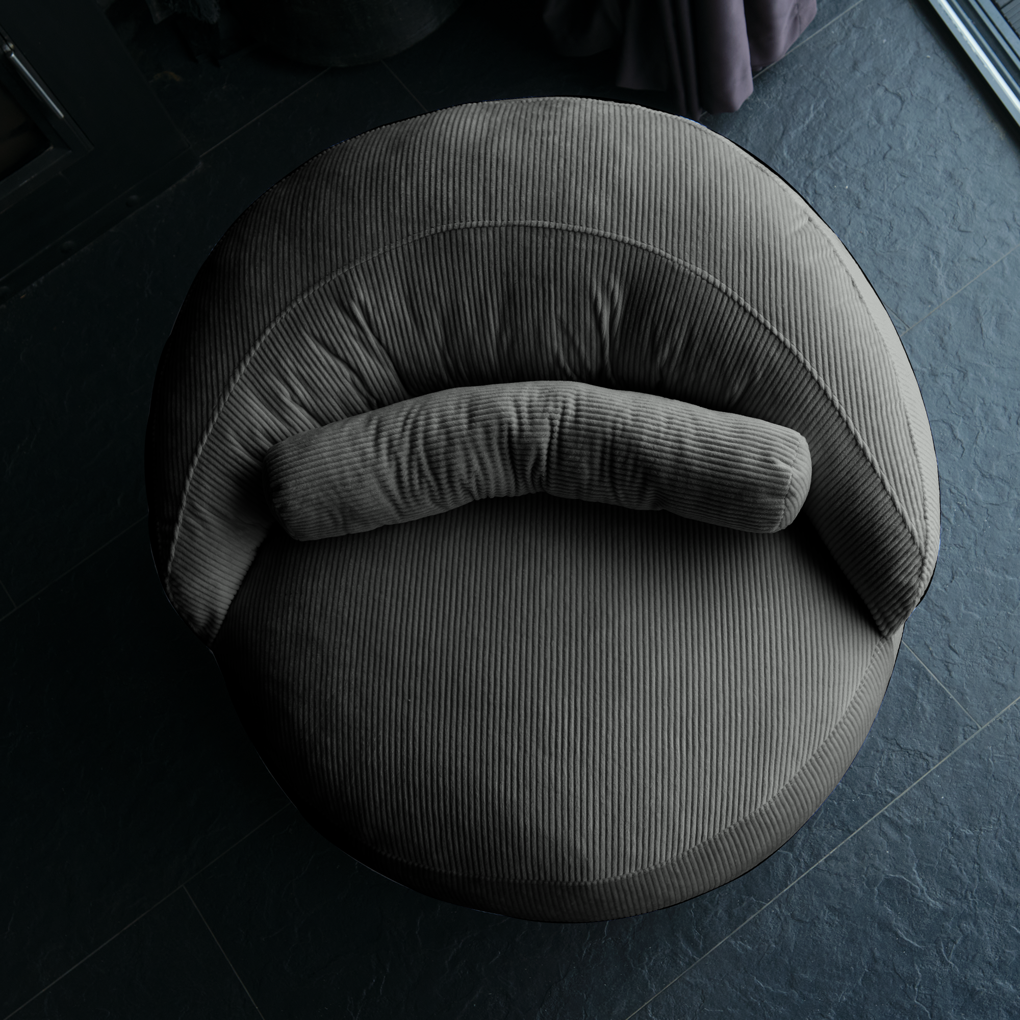 Velvet Style Pouf Chair Enhances Interiors With Chic Design