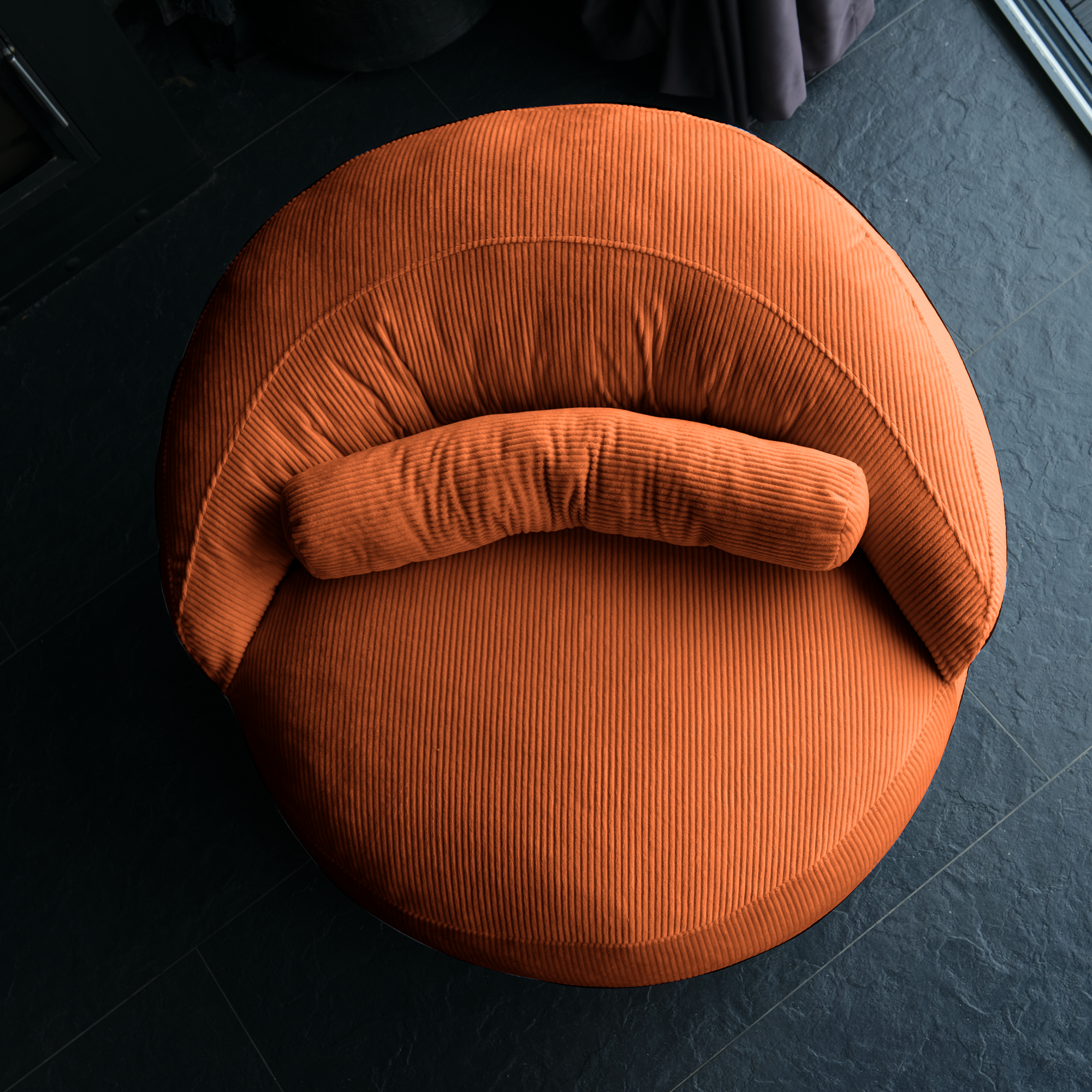 Velvet Style Pouf Chair Enhances Interiors With Chic Design