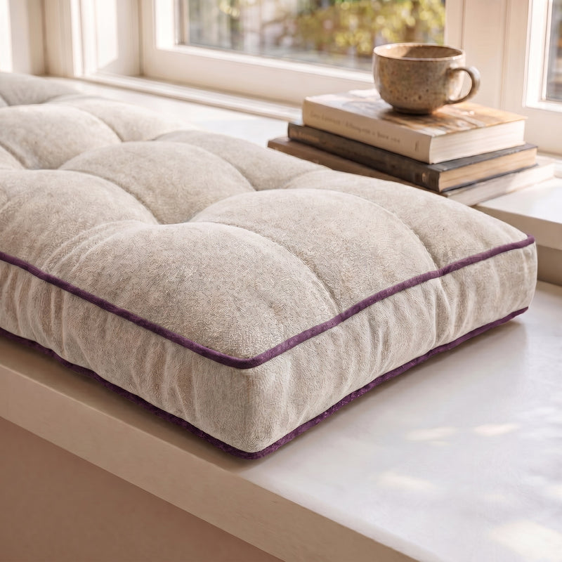 Custom Colorful Piping Tufted Floor Cushion