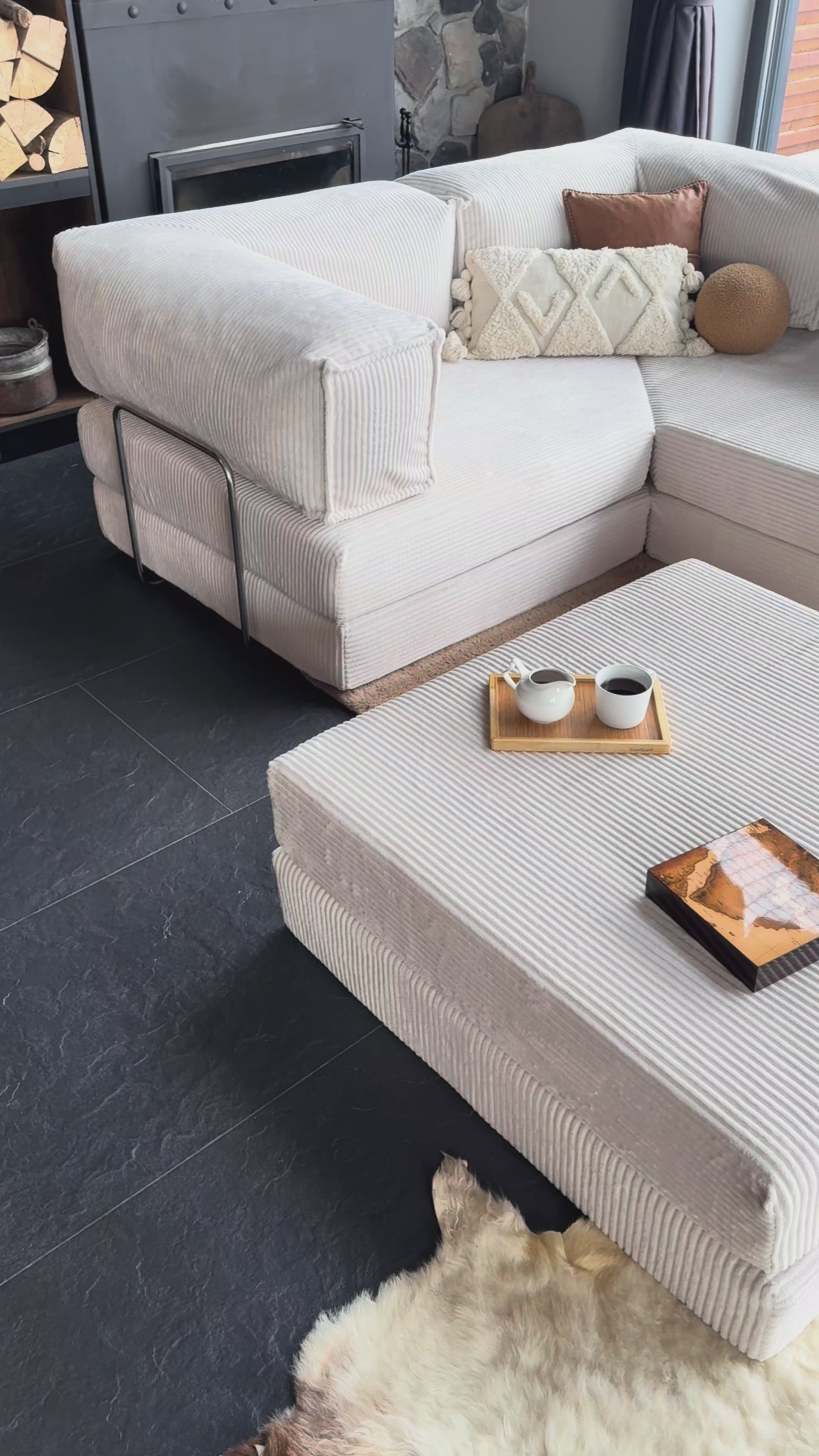 A Soft Teddy Sofa Bed That Blends Modern Comfort With Cozy Design, Perfect For Relaxing Or Hosting Overnight Guests