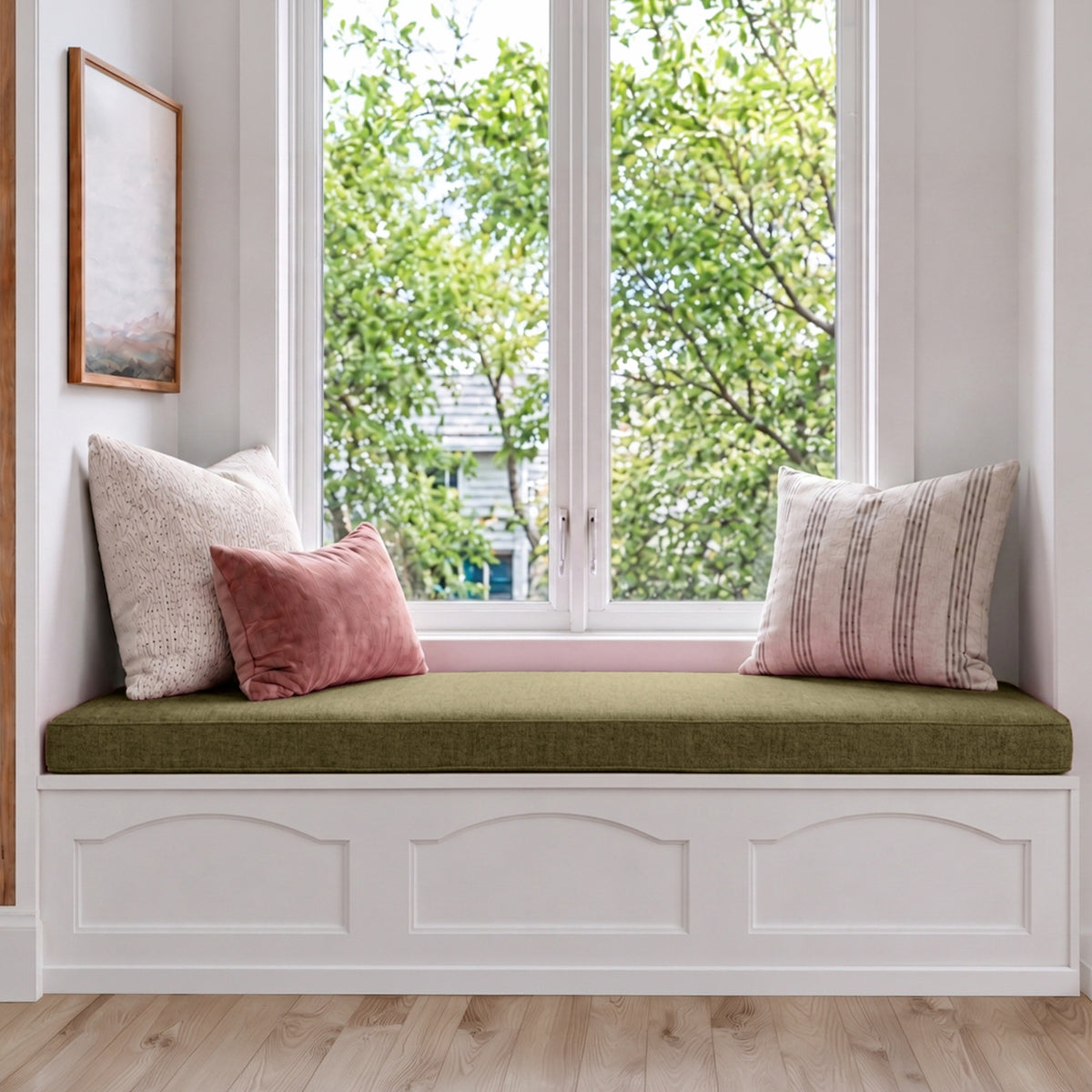 Custom Green Flat Bench Cushion Cover - RS/10