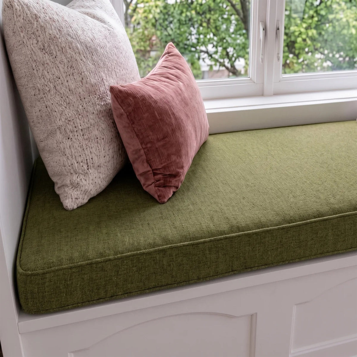 Custom Green Flat Bench Cushion Cover - RS/10