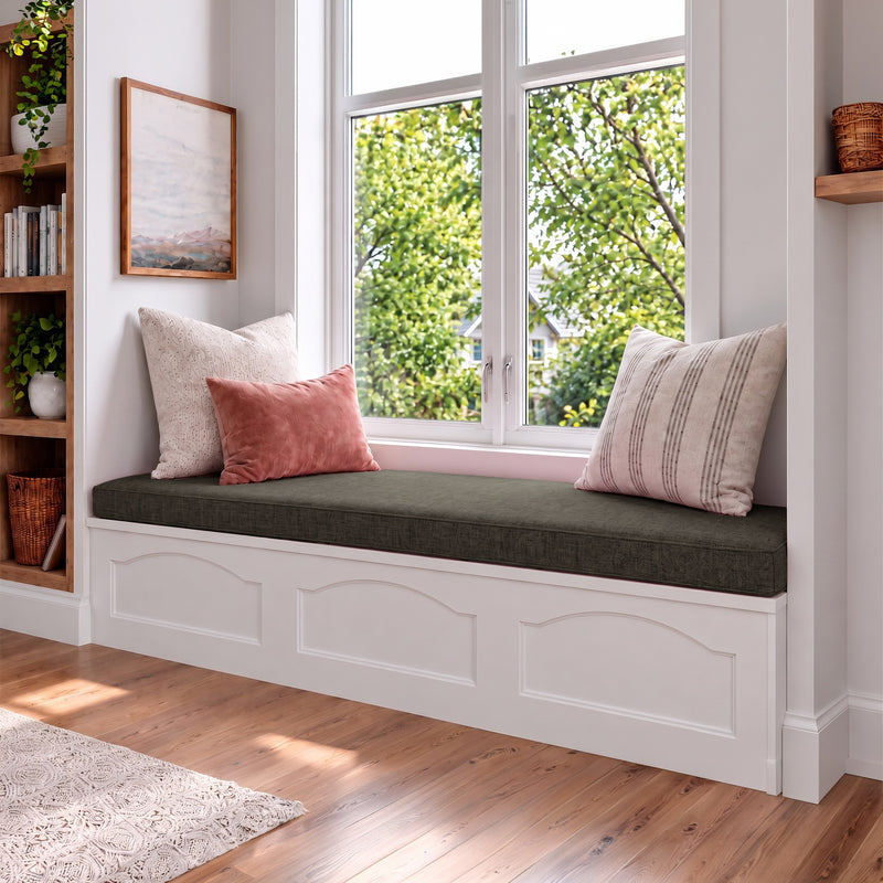 Custom Olive Flat Bench Cushion Cover - RS/11