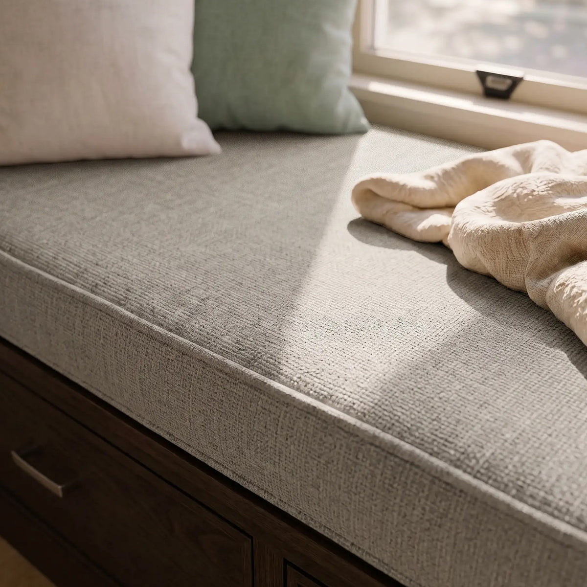 Custom Latte Flat Bench Cushion Cover - RS/4