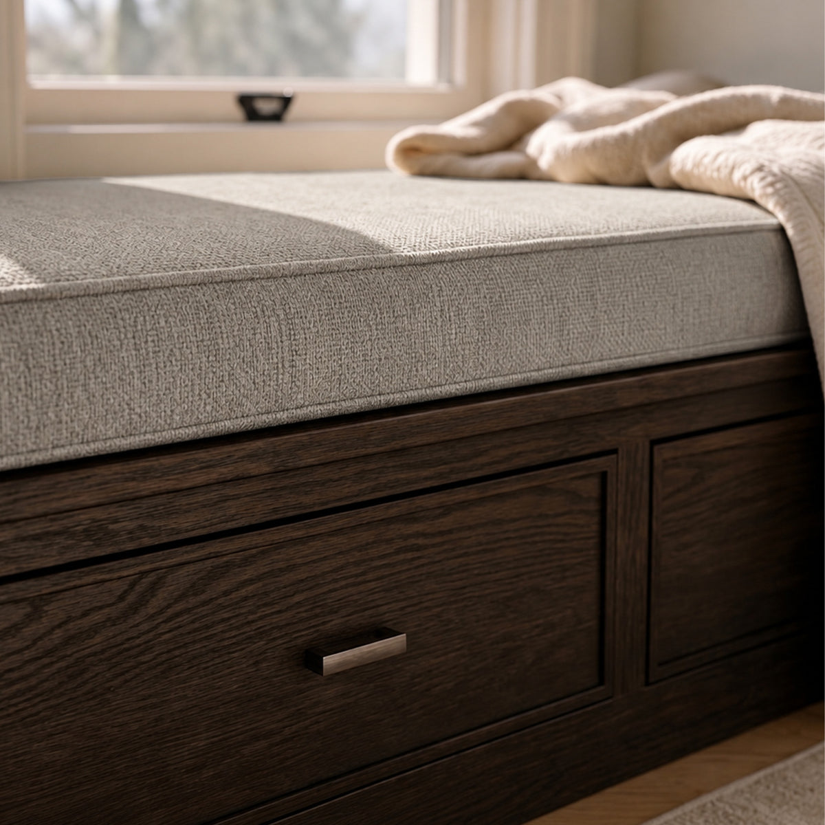 Custom Latte Flat Bench Cushion Cover - RS/4