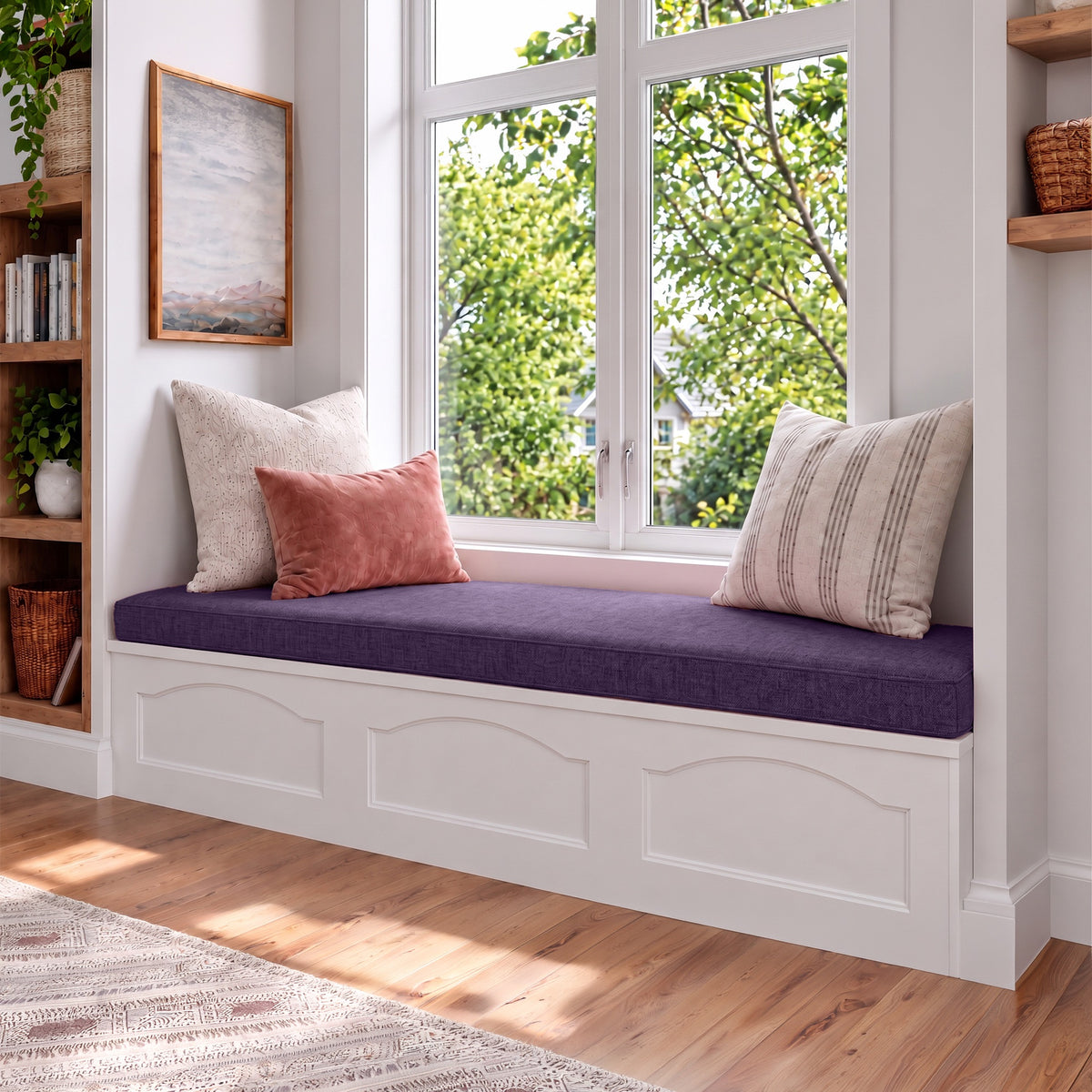 Custom Purple Flat Bench Cushion Cover - RS/8