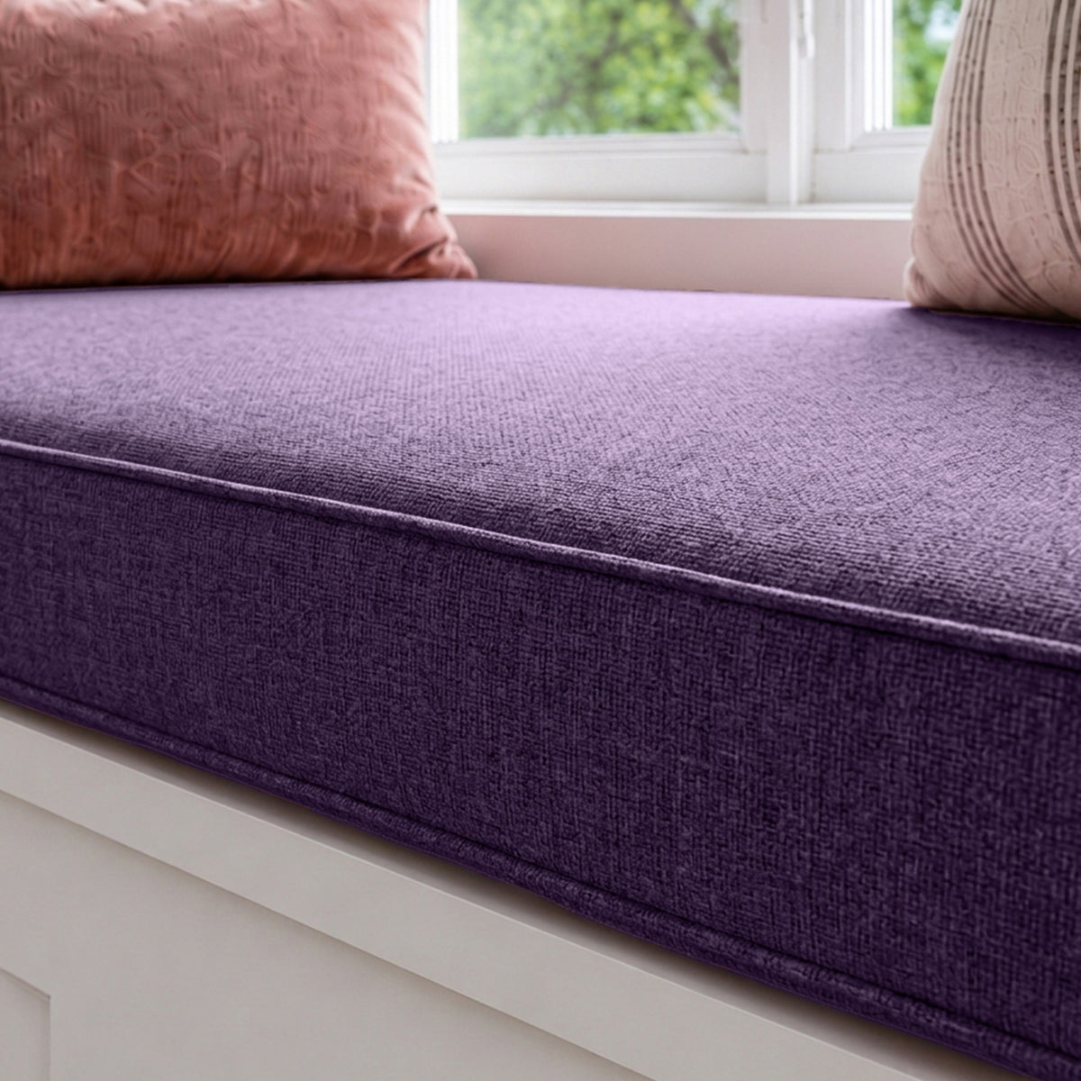 Custom Purple Flat Bench Cushion Cover - RS/8